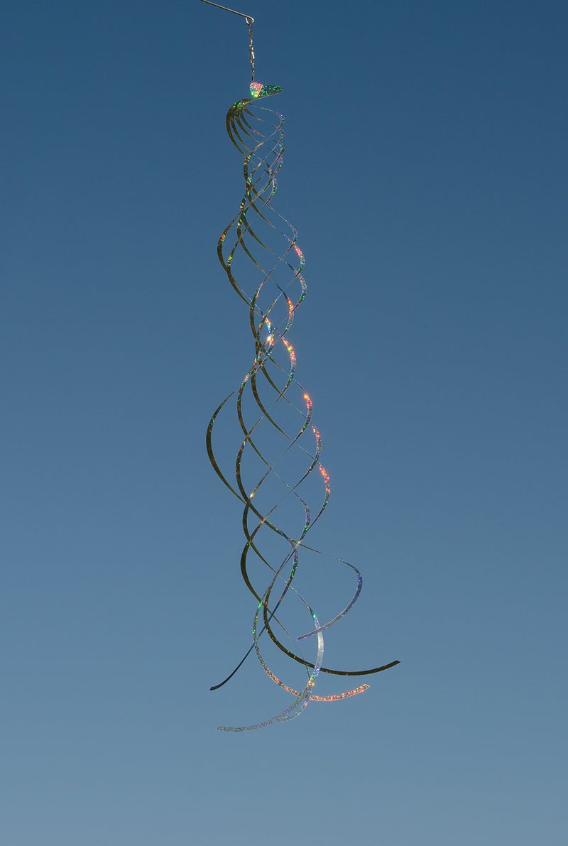 In the Breeze Mylar Spinner Silver Turbulance â€” 36" Long - Image 2